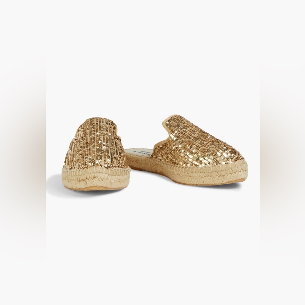 MANEBÍ Sequined Mesh Espadrille Slippers Light Pink